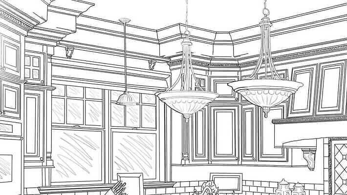 컨셉 건축양식 부동산 설계 주택 아이디어 사람없음 내부 건물 주방 꿈 재산 수리 계획 스케치 그림 그라데이션 청사진 DIY HD 화면전환 MOV 해외동영상 클립영상 건축물 건축 미술 취미 금융 동영상 파일형식