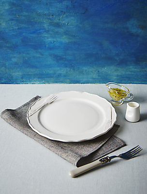 포토 JPG 접시 포크 실내 사람없음 식탁보 소스그릇 시럽컵 국내포토 그릇 식기 내부 파일형식