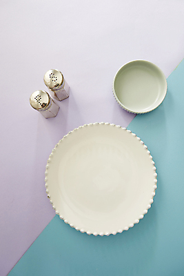 포토 JPG 그릇 접시 실내 사람없음 하이앵글 파란배경 후추통 보라색배경 소금통 국내포토 식기 뷰포인트 백그라운드 내부 파란색 보라색 양념통 파일형식