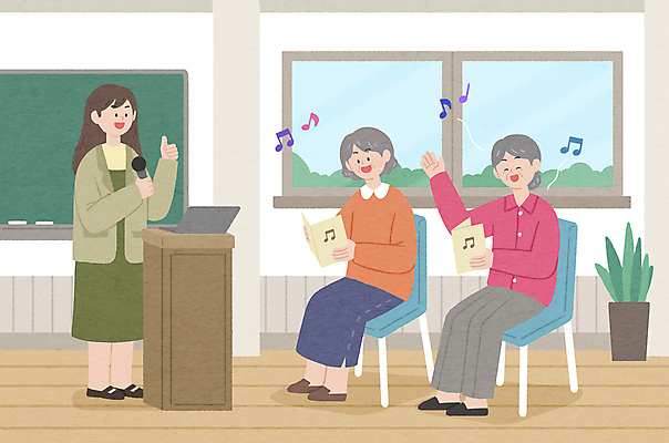 전신 PSD 여자 노년 할머니 음악 의자 일러스트 노래 교실 들기 앉기 성인 세명 노트북 실버라이프 노후 강사 교사 즐거움 음악교육 따봉 교탁 여자만 국내일러스트 직업 라이프스타일 교육 감정 가구 학교 모션 문화예술 사람 전자제품 최고 파일형식