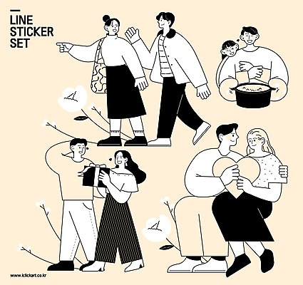 전신 커플 여자 남자 꽃 스티커 데이트 라인일러스트 일러스트 안기 선물 사랑 요리 들기 앉기 여러명 상반신 성인 선물상자 상자 걷기 하트 가리킴 냄비 주기 백허그 베이지색 성인만 국내일러스트 AI파일 모양 식물 감정 컬러 다수 관계 모션 포옹 사람 손짓 솥 파일형식 벡터