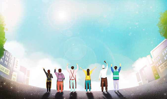 전신 PSD 구름 여자 남자 일러스트 하늘 함께함 그림자 서기 여러명 성인 건물 손들기 상점 맑음 주방장 요리사 파이팅 희망 만세 자영업 아르바이트 성인만 소상공인 국내일러스트 자연요소 직업 건축물 감정 다수 컨셉 비즈니스 모션 날씨 사람 경제 상인 파일형식