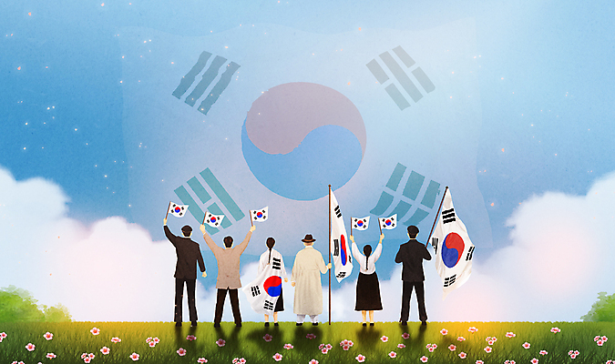 전신 PSD 구름 여자 남자 일러스트 하늘 함께함 그림자 서기 들기 초원 여러명 성인 맑음 파이팅 희망 만세 자유 태극기 무궁화 광복절 광복 김구 독립 독립운동 독립운동가 유관순 성인만 독립투사 대한독립 국내일러스트 자연요소 꽃 감정 다수 컨셉 모션 날씨 사람 공휴일 국기 국경일 파일형식