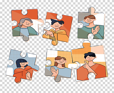 편집 편집이미지 여자 노년 남자 대화 누끼 여러명 청년 성인 손들기 퍼즐 퍼즐조각 PNG 소통 이해 맞춤 편집소스 조각 다수 컨셉 모션 말하기 사람 파일형식
