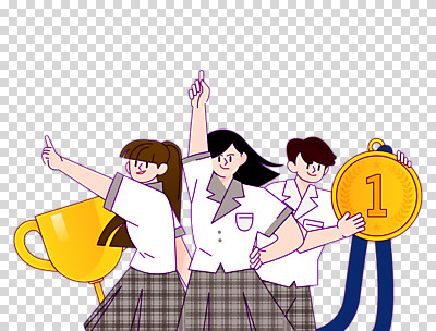편집 편집이미지 학생 여자 남자 교복 허리손 청소년 성공 들기 누끼 세명 손들기 가리킴 우승 트로피 메달 PNG 특강 십대만 편집소스 옷 교육 포즈 컨셉 모션 사람 손짓 최고 강의 상_우승 상_상패 파일형식