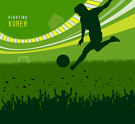 전신 실루엣 일러스트 응원 축구선수 사람모양 여러명 초록색 군중 축구장 골대 축구골대 축구경기 국내일러스트 AI파일 모양 컬러 다수 스포츠시설 운동선수 촬영기법 사람 경기 축구 파일형식 벡터