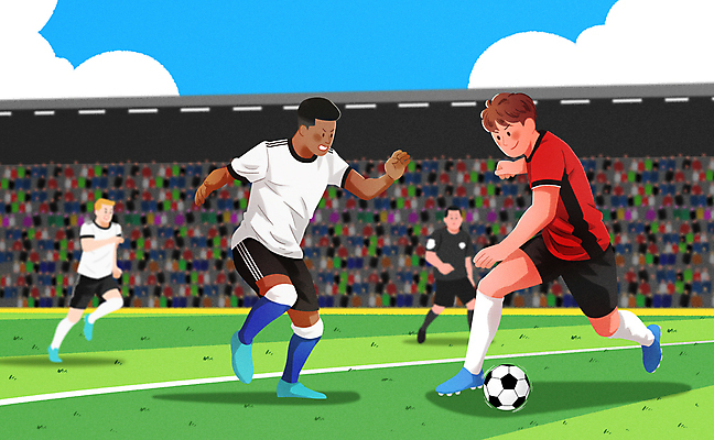 전신 PSD 남자 일러스트 축구공 축구선수 경기 여러명 성인 축구 경쟁 심판 군중 축구장 축구경기 성인남자만 월드싸커 국내일러스트 스포츠 다수 컨셉 공 축구용품 스포츠시설 운동선수 사람 구기 남자만 성인만 파일형식