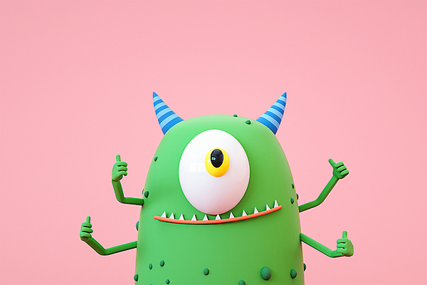 PSD 편집 편집이미지 캐릭터 디자인 분홍색 3D캐릭터 사람없음 3D소스 3D 엄지손가락 최고 디지털합성 몬스터 에듀케이션 편집소스 편집3D 교육 컬러 손가락 파일형식