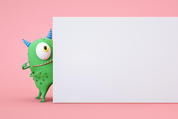 PSD 편집 편집이미지 캐릭터 디자인 배너 응시 분홍색 3D캐릭터 사람없음 3D소스 3D 가리킴 디지털합성 몬스터 카피스페이스 편집소스 편집3D 시선 컬러 손짓 공백 파일형식