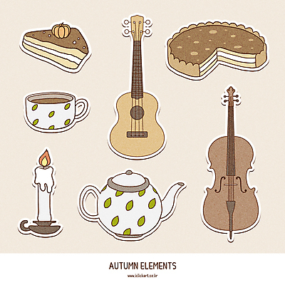 커피 스티커 일러스트 촛불 호박 사람없음 세트 케이크 가을 기타 찻잔 찻주전자 우쿨렐레 촛대 감성 첼로 엘리먼트 타르트 호두파이 국내일러스트 AI파일 계절 음료 빵 컨셉 채소 초 주전자 현악기 디저트 잔 파이_빵 파일형식 벡터 찰현악기