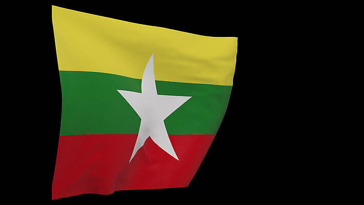 배너 물결 사람없음 깃발 애국심 버마 전국 4K MOV 해외동영상 클립영상 동영상 파일형식