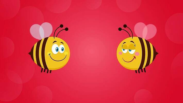 동물 캐릭터 디자인 여자 행복 야생동물 곤충 백그라운드 모션 휴가 안테나 발렌타인데이 사랑 사람없음 그래픽 컬러풀 노란색 봄 줄무늬 낭만 마음 인사 플랫 벌레 꿀벌 작음 만화 심볼 심플 활기 애니메이션 동영상 찌르기 여왕 벌집 마스코트 호박벌 4K MOV 해외동영상 클립영상 계절 감정 컬러 컨셉 무늬 통신 데이이벤트 사람 예절 벌_곤충 크기 파일형식