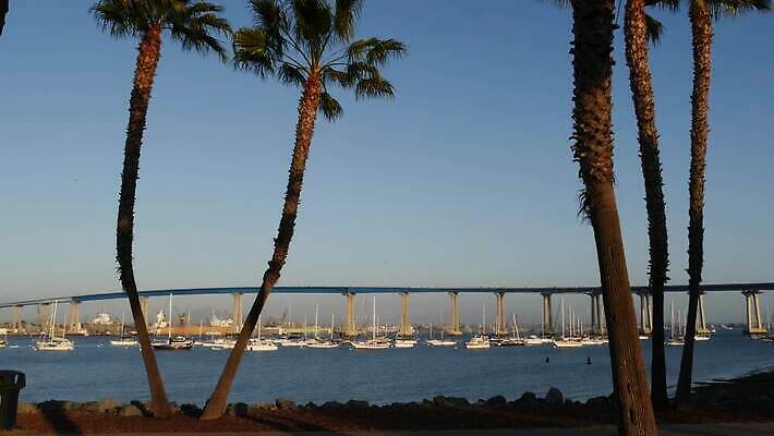 공공시설 도로 바다 상징 요트 교통시설 자동차 항해 파노라마 사람없음 야자수 항구 미국 차도 만 보트 수면 클래식 심볼 해안도시 캘리포니아 태평양 포트 닻 산티아고 선박 4K MP4 해외동영상 클립영상 나무 길 육상교통 교통 컨셉 수상교통 북아메리카 배_교통 촬영기법 물 도시 시설 동영상 파일형식