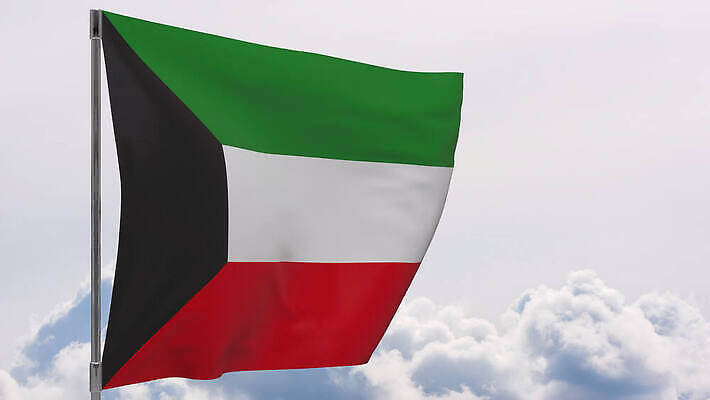 배너 물결 백그라운드 하늘 바람 사람없음 파란색 흰색 깃발 깃대 봉 애국심 전국 쿠웨이트 4K MOV 해외동영상 클립영상 자연요소 컬러 중동 날씨 동영상 파일형식