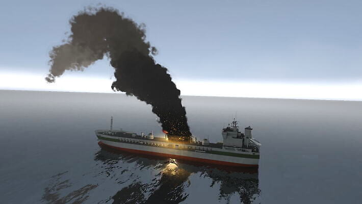 바다 불 사람없음 화물 공격 컨테이너 폭발 가스 수입 유조선 재앙 화상 4K MOV 해외동영상 클립영상 자연요소 산업 모션 운송업 상처 동영상 파일형식