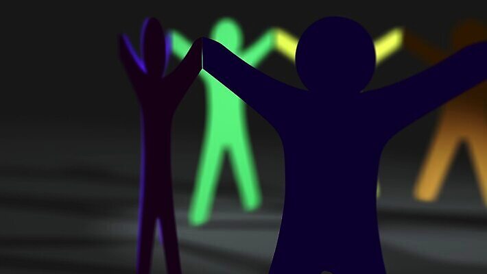 모양 디자인 종이 협력 사람모양 사람없음 우정 연결 소셜 평등 4K MP4 해외동영상 클립영상 컨셉 친구 동영상 파일형식