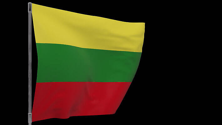 배너 물결 사람없음 깃발 깃대 봉 애국심 리투아니아 전국 4K MOV 해외동영상 클립영상 유럽 동영상 파일형식