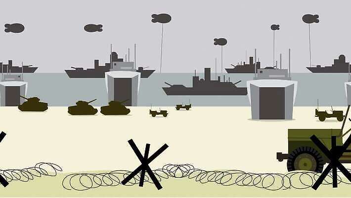 기념일 바다 교통시설 자동차 해변 사람없음 초록색 자유 프랑스 수확 깃발 역사 만화 군용 싸움 전쟁 육군 병정 노르망디 옛날 착륙 침범 벡터 4K MP4 해외동영상 클립영상 유럽 육상교통 컬러 교통 컨셉 농업 모션 군대 이벤트 시설 동영상 파일형식