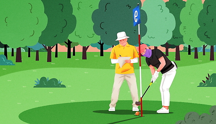 전신 PSD 공원 여자 남자 중년 골프 일러스트 골프장 골프공 서기 들기 두명 운동 기록 구멍 골프깃발 중년만 파크골프 국내일러스트 공공시설 공 스포츠시설 모션 골프용품 건강 사람 성인 구기 깃발 성인만 파일형식