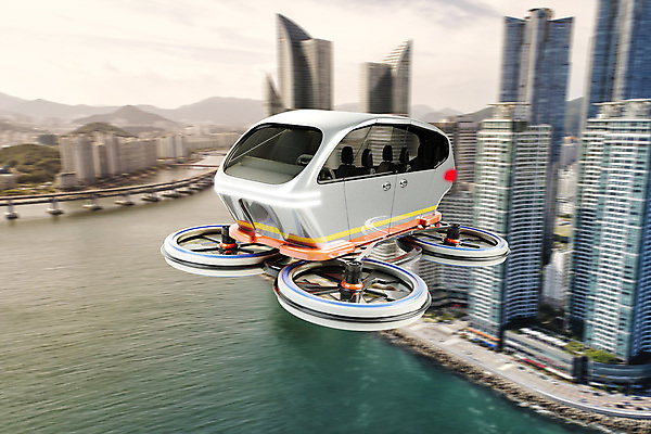 PSD 편집 편집이미지 항공교통 해변 사람없음 3D 비행 도시 디지털합성 해안도시 편집소스 플라잉카 드론택시 이미지편집 편집3D 교통수단 바다 자동차 택시 파일형식