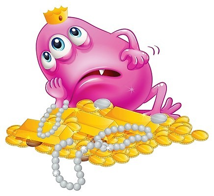 EPS 해외이미지 캐릭터 분홍색 일러스트 사람없음 보석 보물 몬스터 해외202004 해외일러스트 일러캐릭터 컬러 광석 파일형식 벡터