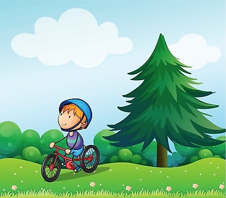 EPS 해외이미지 클립아트 나무 식물 구름 남자 행복 어린이 스포츠 일러스트 자연 하늘 땋은머리 건강 안전 사람 풍경 소년 그래픽 초록색 파란색 자전거 흰색 잡초 승차 헬멧 만화 언덕 그림 장면 해외202004 해외일러스트 자연요소 헤어스타일 감정 컬러 모션 바이크 보호장비 생태계 파일형식 벡터