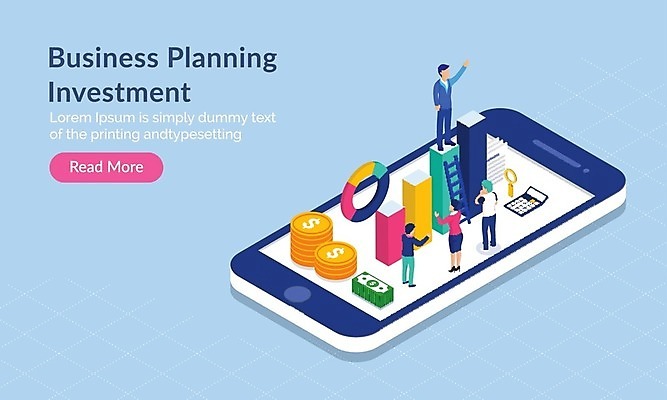 EPS 해외이미지 여자 남자 돈 일러스트 여러명 경제 파란색 스마트폰 동전 인포그래픽 계산기 스마트 아이소메트릭 성인만 해외202004 해외일러스트 컬러 다수 컨셉 문구용품 사람 핸드폰 스마트기기 장비 재산 파일형식 벡터