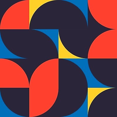 EPS 해외이미지 모양 템플릿 디자인 포스터 백그라운드 컨셉 패턴 일러스트 추상 미술 사람없음 그래픽 장식 컬러풀 노란색 원형 플랫 심플 기하학 구성 스타일 미니멀리스트 미니멀 해외202004 해외일러스트 도형 컬러 무늬 문화예술 파일형식 벡터