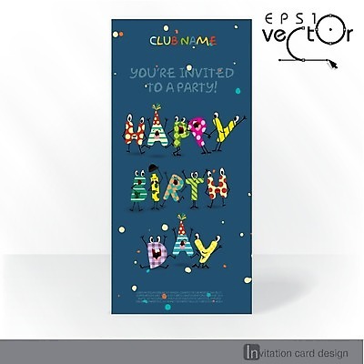 EPS 해외이미지 배너 기념일 행복 포스터 일러스트 텍스트 프레임 선물 이벤트 팜플렛 타이포그라피 사람없음 파란색 파티 케이크 축하 생일 초대 축하카드 생일축하 생일카드 해외202004 해외일러스트 문자 감정 컬러 컨셉 디저트 카드_감사 파일형식 벡터