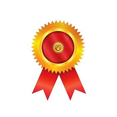 EPS 해외이미지 배너 아시아 리본 일러스트 사람없음 빨간색 세계 태양 라벨 경쟁 깃발 상패 트로피 메달 심볼 배지 광택 키르기스스탄 해외202004 해외일러스트 자연요소 나라 컬러 컨셉 프레임 상_우승 중앙아시아 상_상패 파일형식 벡터