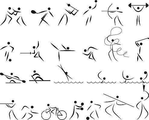 EPS 해외이미지 실루엣 스포츠 백그라운드 올림픽 일러스트 세트 숫자 경쟁 게임 수집 심볼 고립 해외202004 해외일러스트 문자 컨셉 놀이 촬영기법 파일형식 벡터
