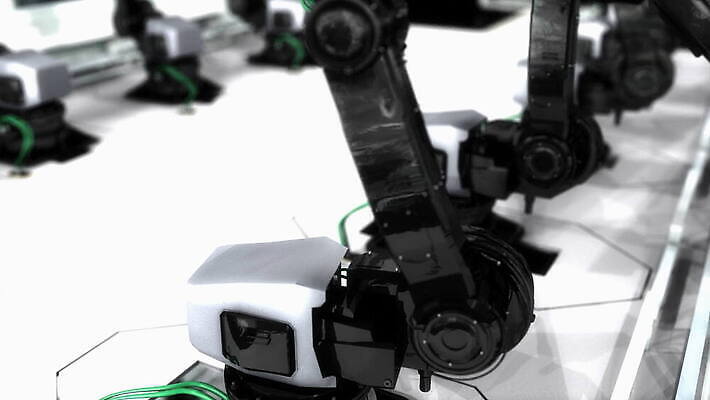 산업 선 공장 미래 사람없음 컴퓨터 3D 로봇 팔 무거움 애니메이션 공학 모터 국회 비용 4K HD MOV 해외동영상 AI_인공지능 클립영상 교육 컨셉 공업 신체부위 경제 전자제품 무게 디지털합성 동영상 파일형식