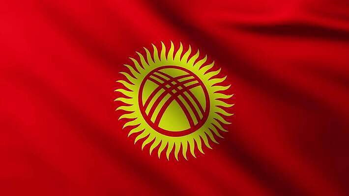 아시아 스포츠 파도 조각 날리기 바람 사람없음 빨간색 빛 태양 노란색 3D 깃발 주름 심볼 쇼 발견 구김 전국 처음 키르기스스탄 4K MP4 해외동영상 클립영상 자연요소 나라 바다 컬러 모션 날씨 디지털합성 동영상 중앙아시아 파일형식