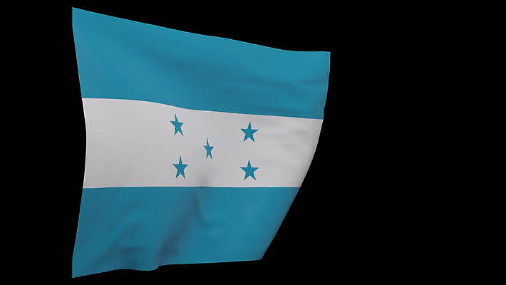 배너 물결 사람없음 깃발 애국심 온두라스 전국 4K MOV 해외동영상 클립영상 중앙아메리카 동영상 파일형식