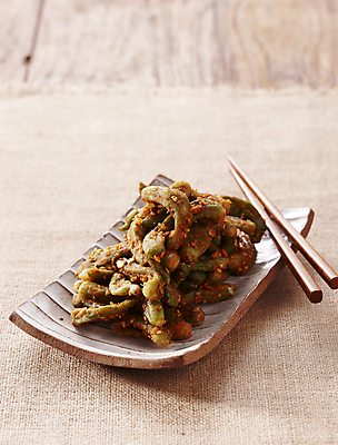 포토 JPG 반찬 사람없음 고춧가루 꽈리고추 무침요리 나무배경 국내포토 음식 백그라운드 고추 가루 무침 파일형식