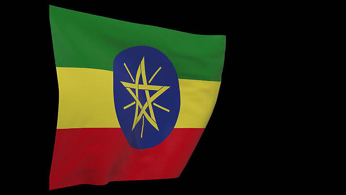 배너 물결 사람없음 깃발 애국심 에티오피아 전국 4K MOV 해외동영상 클립영상 아프리카 동영상 파일형식