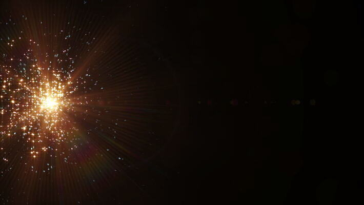 디자인 별 백그라운드 모션 하늘 추상 휴가 새로움 프레임 폭죽 사람없음 빛 반짝임 파티 어둠 에너지 광선 축하 황금 입자 야간 저녁 연도 꼬리 은하계 먼지 마법 애니메이션 광 더스트파티클 효과 4K MOV 해외동영상 클립영상 자연요소 컨셉 무늬 이벤트 동영상 파일형식