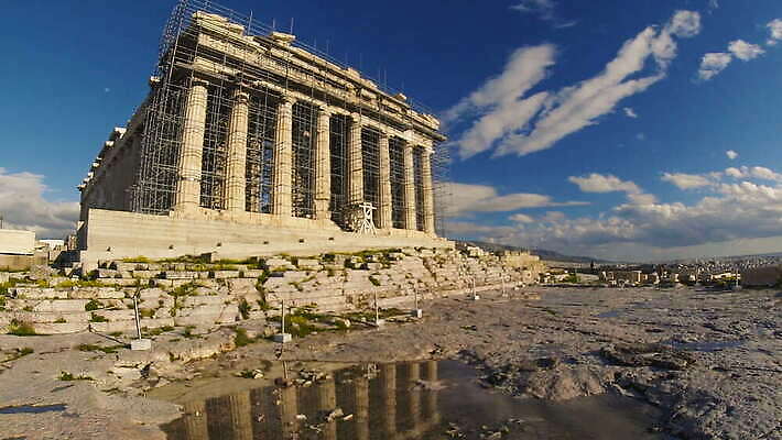 문화 여행 새로움 미술 사람없음 조각상 도시 사찰 그리스 폐허 박물관 대리석 아테네 그리스인 파르테논신전 고고학 아크로폴리스 4K MOV 해외동영상 클립영상 서양인 교육 유럽 컨셉 재료 종교건축 문화예술 신전 조형물 동영상 파일형식