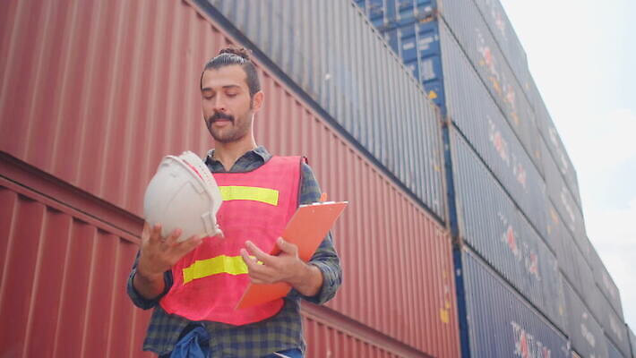 백인 직업 행복 산업 유니폼 비즈니스 공장 교통시설 노동자 한명 서기 미소 안전 사람 야외 글로벌 항구 장비 화물 업무 엔지니어 헬멧 컨테이너 조선소 창고 서비스 경영자 상업 수납 포트 물류 경영 분배 터미널 4K MOV 해외동영상 클립영상 서양인 1 옷 감정 교통 공업 모션 표정 운송업 작업 기술자 보호장비 시설 리더 동영상 파일형식