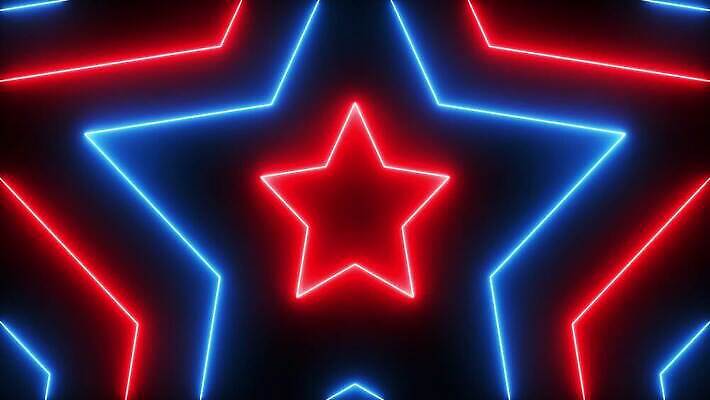 별 미래 사람없음 네온 애니메이션 만화경 블러효과 4K MOV 해외동영상 클립영상 자연요소 컨셉 장난감 동영상 블러 파일형식 효과