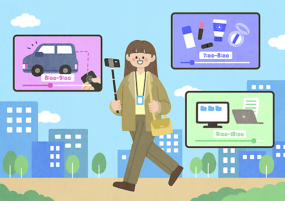 전신 PSD 손 여자 하늘색 일러스트 자동차 한명 들기 성인 신체부위 노트북 걷기 모니터 촬영 화장품 비즈니스우먼 출근 동영상 출근시간 성인여자한명만 크리에이터 1인미디어 브이로그 영상촬영 국내일러스트 직업 1 라이프스타일 육상교통 비즈니스 모션 사람 파란색 전자제품 컴퓨터 뷰티 직장인 출퇴근 방송 여자한명만 성인여자만 파일형식