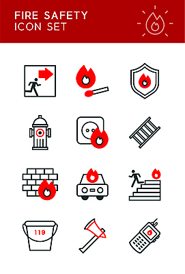 아이콘 사다리 자동차 불꽃 벽돌 사람모양 사람없음 빨간색 계단 검은색 콘센트 전기에너지 망치 성냥 탈출 양동이 라인아이콘 화재 무전기 소화전 비상구 불조심 2D아이콘 AI파일 모양 육상교통 컬러 컨셉 불 무선통신 에너지 도구 공구 안전장비 사건 파일형식 벡터