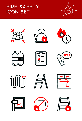 아이콘 화살표 지도 사다리 주전자 불꽃 사람모양 사람없음 빨간색 검은색 손상 금지 시간 망치 엘리베이터 전화기 라인아이콘 문서 화재 산소통 구조요청 서류판 소방호스 헬프 골든타임 2D아이콘 AI파일 모양 컬러 컨셉 주방용품 불 통 사무용품 도구 공구 도움 구출 사건 호스 파일형식 벡터