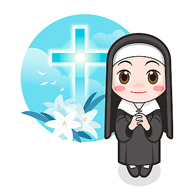 전신 여자 십자가 일러스트 한명 서기 성인 파란색 손잡기 기도 백합 깍지 종교캐릭터 손모으기 수녀 수녀복 성인여자한명만 월간캐릭터 일러캐릭터 AI파일 캐릭터 1 꽃 종교 컬러 모션 사람 손짓 천주교 여자한명만 성인여자만 파일형식 벡터