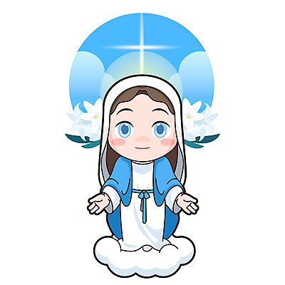 전신 구름 여자 십자가 일러스트 팔벌리기 한명 서기 성인 파란색 백합 종교캐릭터 마리아 성인여자한명만 월간캐릭터 일러캐릭터 AI파일 자연요소 캐릭터 1 꽃 종교 컬러 모션 사람 여자한명만 성인여자만 파일형식 벡터
