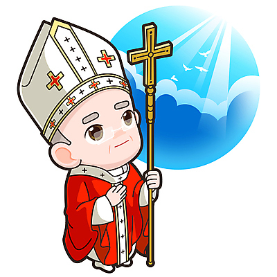 전신 남자 십자가 일러스트 조류 한명 서기 들기 성인 빨간색 파란색 빛 올려보기 종교캐릭터 교황 성인남자한명만 안경낌 월간캐릭터 일러캐릭터 AI파일 동물 캐릭터 1 종교 안경 컬러 모션 사람 남자한명만 성인남자만 파일형식 벡터