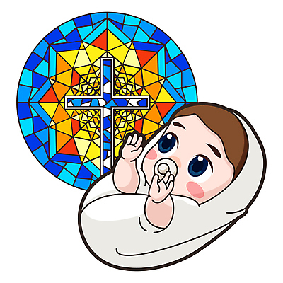 전신 남자 십자가 일러스트 팔벌리기 한명 눕기 손들기 아기 노리개젖꼭지 종교캐릭터 스테인드글라스 아기예수 예수탄생 남자아기한명만 월간캐릭터 일러캐릭터 AI파일 캐릭터 1 종교 모션 유리 사람 아기용품 예수 남자한명만 남자아기만 파일형식 벡터