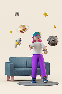 PSD 편집 편집이미지 여자 별 3D캐릭터 한명 서기 들기 성인 소파 3D 걷기 카펫 행성 로켓 체험 리모컨 디지털합성 가상현실 성인여자한명만 편집소스 VR기기 월간캐릭터 그레이스 편집3D 자연요소 캐릭터 1 컨셉 의자 모션 사람 우주 기계 여자한명만 성인여자만 파일형식