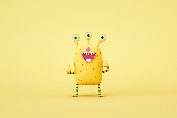 PSD 편집 편집이미지 캐릭터 디자인 3D캐릭터 사람없음 3D소스 3D 손들기 엄지손가락 최고 디지털합성 넘버원 몬스터 편집소스 편집3D 손가락 모션 파일형식