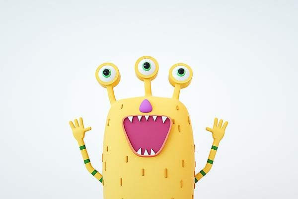 PSD 편집 편집이미지 캐릭터 디자인 응시 3D캐릭터 사람없음 3D소스 3D 손들기 만세 디지털합성 몬스터 편집소스 편집3D 시선 모션 파일형식